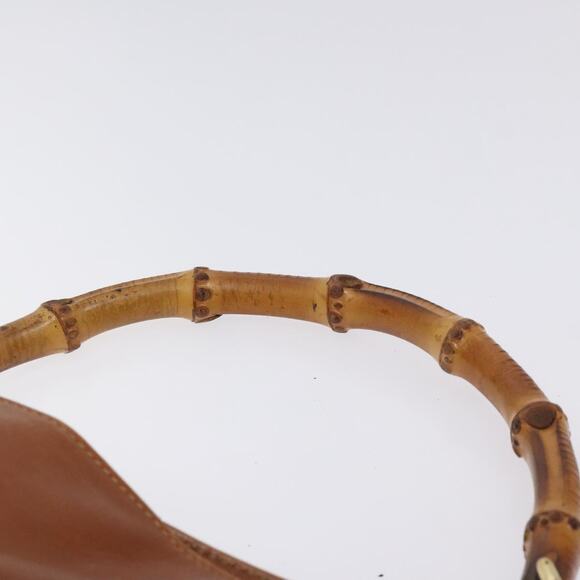 GUCCI Bamboo Shoulder Bag Leather Brown Gold 001 1448 001 1448 - Picture 8 of 16